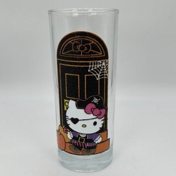 Hello Kitty Halloween Drinking Glasses Glassware Set of 4 Pumpkin Spider Cat New - Picture 5 of 13